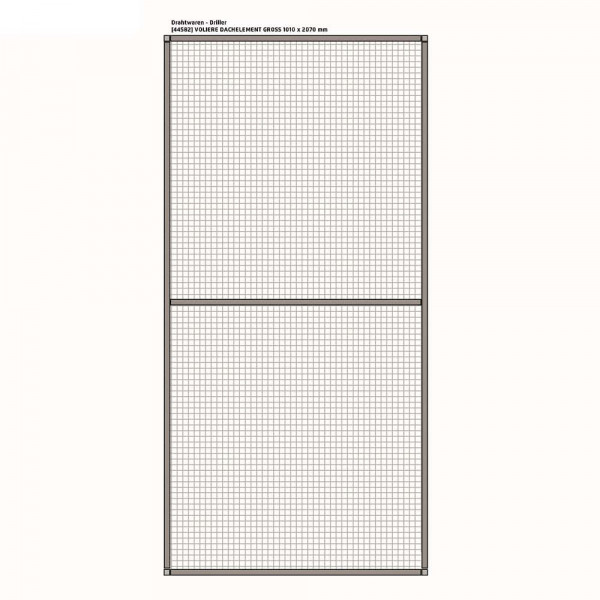 ALU Bausatz Voliere - Dachelement - 1010 x 2070 mm
