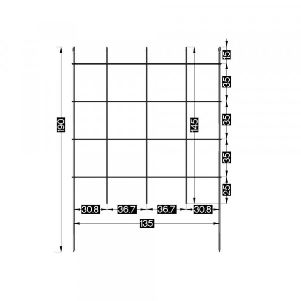 Rankspalier massiv 1450 x 1350 mm blank