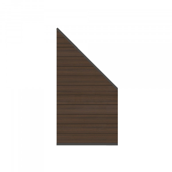 Sichtschutz WPC Platinum 178 x 183/93 cm braun schräg