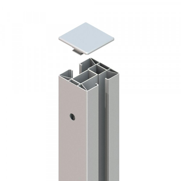 Sichtschutz Pfosten Typ Klemmpfosten 0900 mm silber