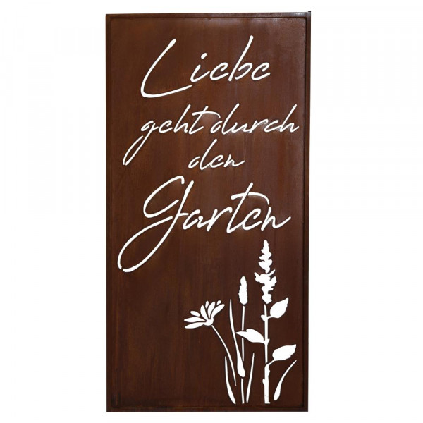 Edelrost Dekowand Sichtschutz Metallkunst Garten