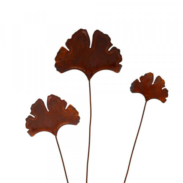 Beetstecker Ginkgo Blatt Lebensbaum Rost Set Mini