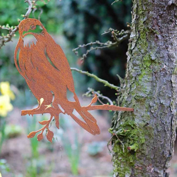 Baumdekoration Habicht Rost Corten