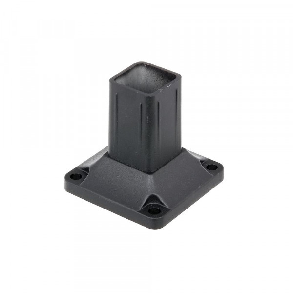 Schmuckzaun Bodenplatte 51x51 mm schwarz