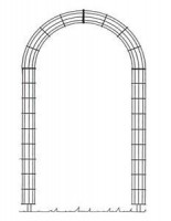 Rundbogen 2300 x 2600 mm, zum Betonieren, verzinkt - RESTMENGE