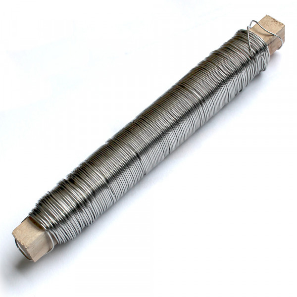 Draht Ø 0,65 mm Edelstahl, auf Holzrolle