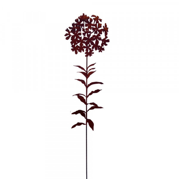 Edelrost Blumenstecker Gartenstab Phlox 400 mm