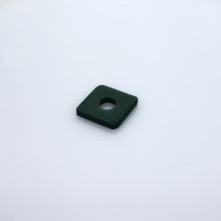 Klemmplatte 40 x 40 mm x 6,0 mm verzinkt, grün beschichtet