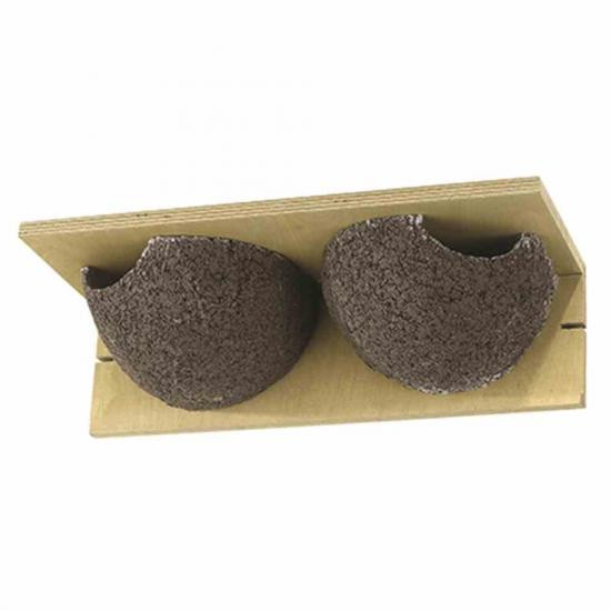 Kunstvogelnest Mehlschwalben Holzbeton doppel