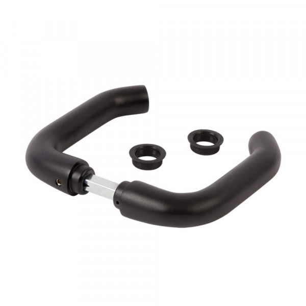 Drückerpaar Aluminium schwarz eloxiert 60 mm