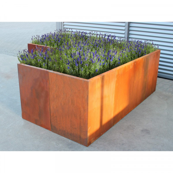Grossraumhochbeet Urban 200x200cm Höhe 70cm Corten