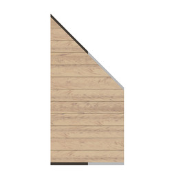 Sichtschutz WPC 83 x 183/93 cm sand