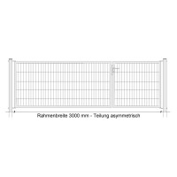 Industrie-Kombitor 2000x3000mm 2-flgl asymmetrisch, verzinkt