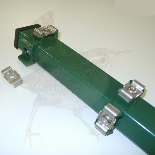 Zaunpfosten für Ecke 123 cm, Rechteckprofil 60x40 mm grün