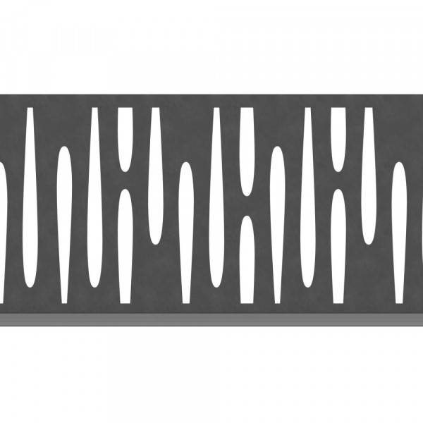 Sichtschutz WPC Aluminium Dekorprofil 30 cm anthrazit