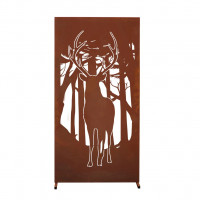 Rost Sichtschutz Wald Hirsch 940 x 1850 mm