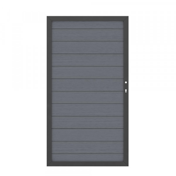 Tor 1,0x1,8 m Sichtschutz WPC Aluminium
