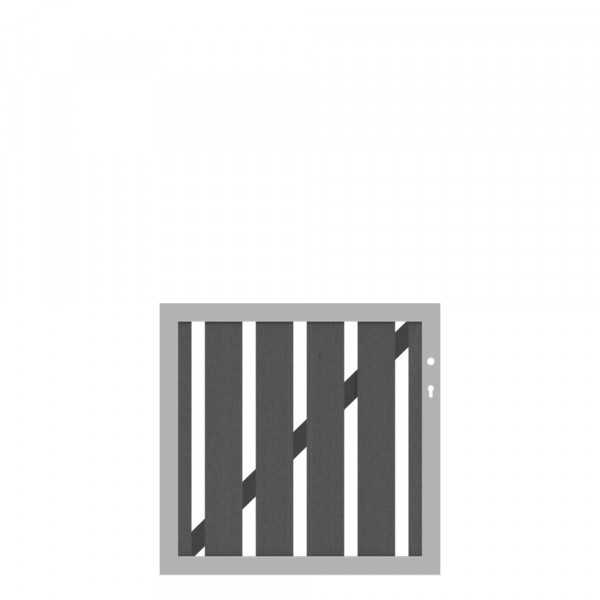 RAJA WPC ALU XL Set Tor anthrazit DIN rechts 98 x 95 cm