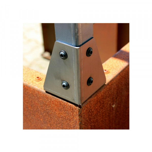 Halter für Ranksystem Hochbeet Urban Ecke Corten Konsole
