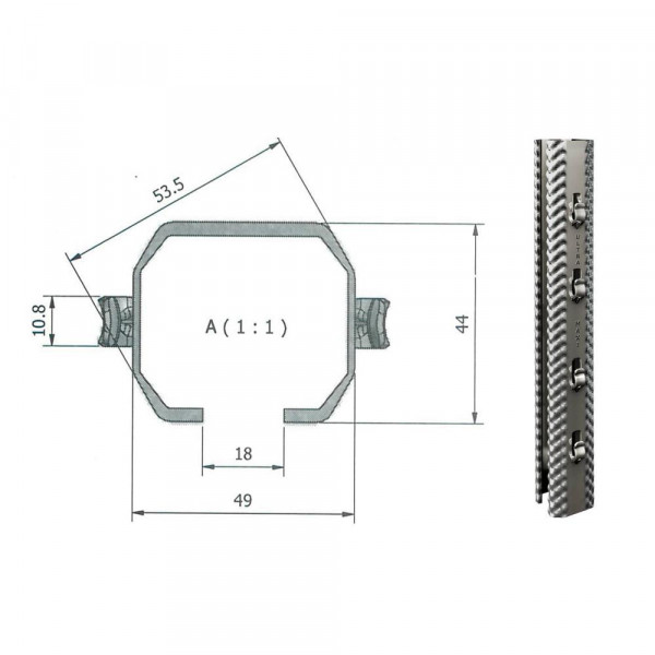 weinbergpfahl Reihenpfahl Maxi Extra Hardley 275 cm