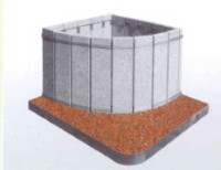 Hochbeet Granit Eckbeet 0630 x 0630 x 600 mm