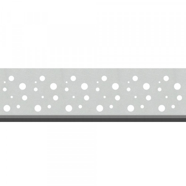 Sichtschutz WPC Aluminium Dekorprofil 15 cm silber