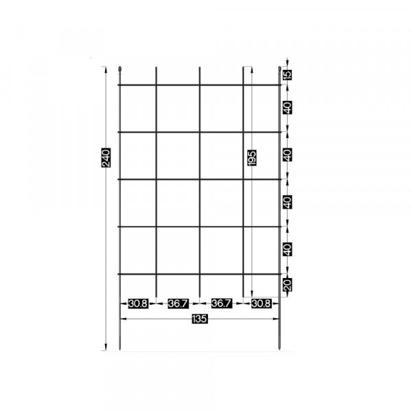 Spalierobst Gerüst Metall Rost Blank