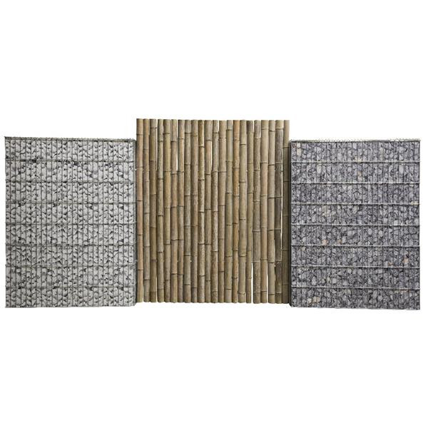 Anschlusschiene Bambus Sichtschutz Bamboo Gabione