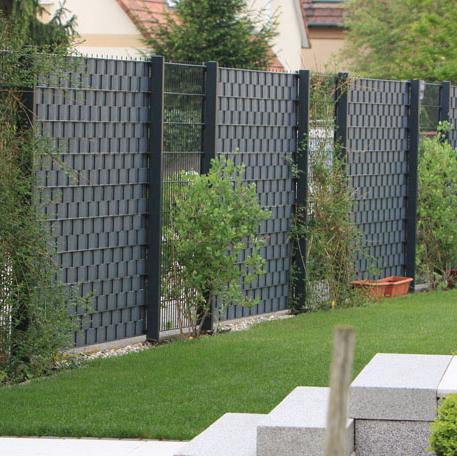 Sichtschutz 2230 mm Mittelpfosten beschichtet