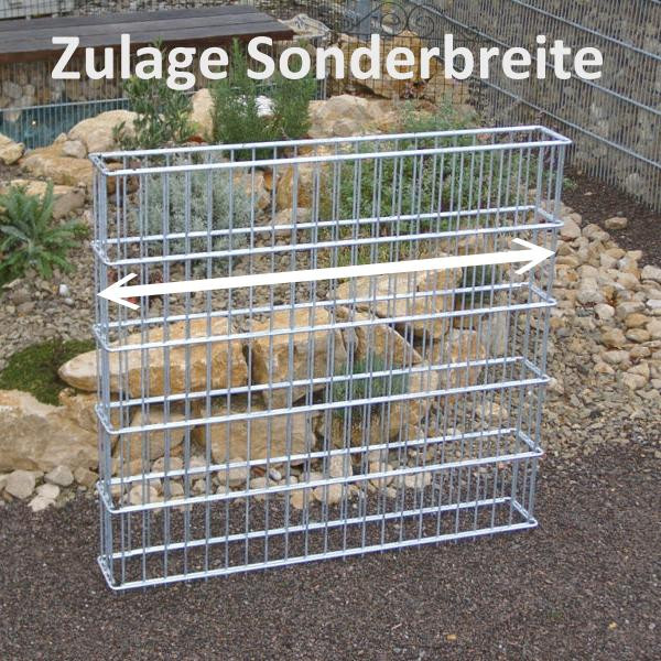 Zaungabione Zulage für Sonderbreite