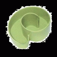 Kräuterspirale gelbgrün glasiert 240x150x290 mm