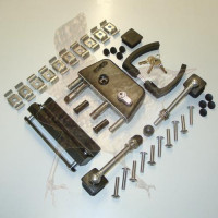 Einsteckschloss 70 mm Edelstahl/Kunststoff komplettes Tor-Set