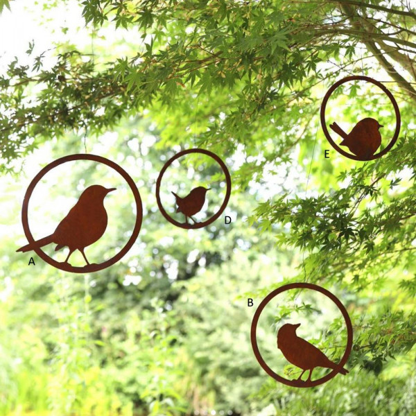 Beetdekoration zum Hängen an Ast rostige Gartendeko