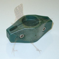 Schelle Ø 034 mm DINO Doppelschelle grün
