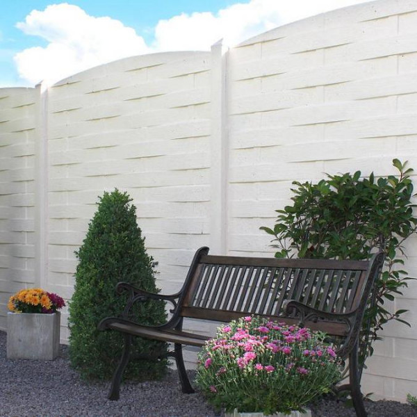 Betonzaun Standard L - Flecht Bogenplatte