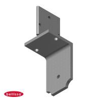 Bodenplatte für Rechteckrohr 100x30 mm L-Winkel