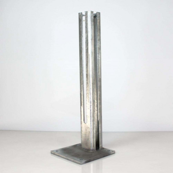 Standfuß-Bodenplatte für Tor 80x80 mm in verzinkt komplett