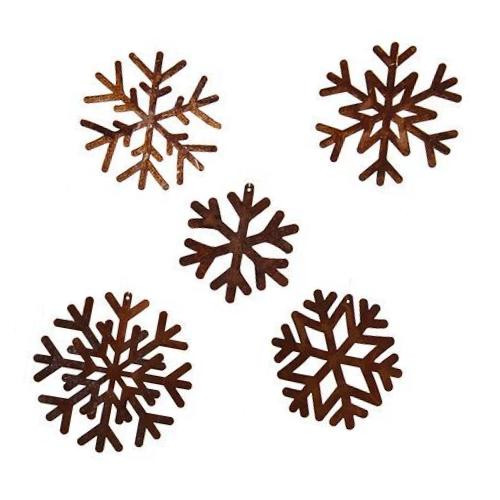 Schneeflocken Winter Deko Weihnachten Rost
