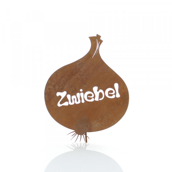 Beetschild für Gemüse Rost Dekoration Garten Zwiebel