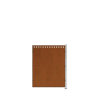 Sichtschutz quadro 950 x 744 mm Edelrost Anbauelement