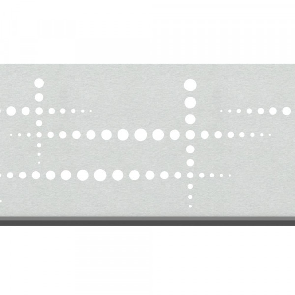 Sichtschutz WPC Aluminium Dekorprofil 30 cm silber