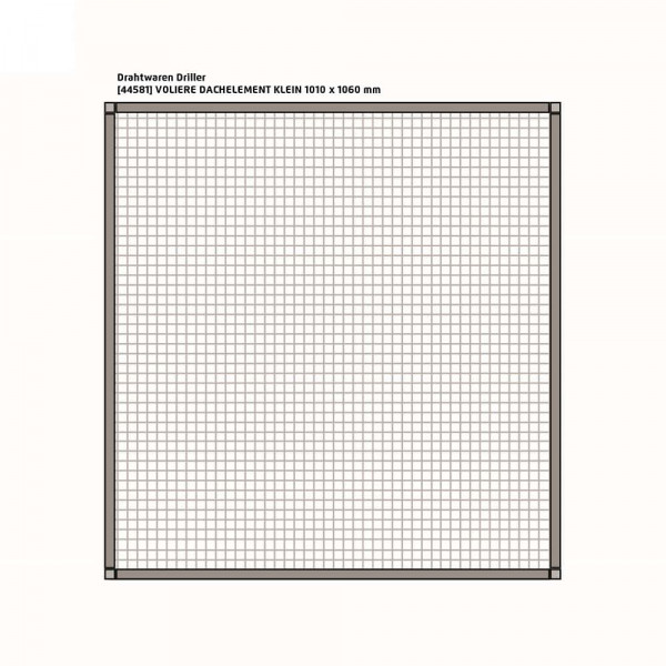 ALU Bausatz Voliere - Dachelement - 1010 x 1060 mm