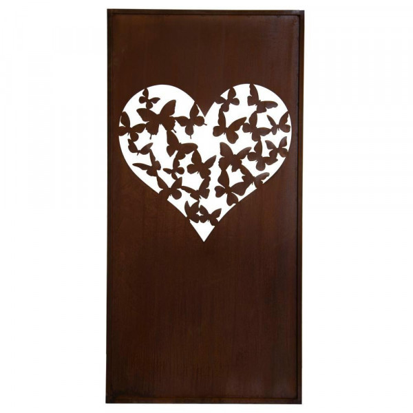 Sichtschutz Butterfly Paravent Edelrost Metallkunst