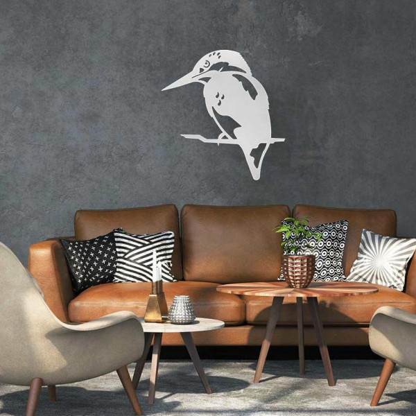 Dekoration Wanddekoration Eisvogel Metallkunst