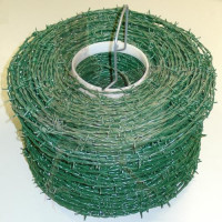 Stacheldraht 250 Meter verzinkt grün beschichtet 2,0 mm