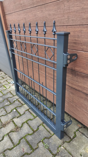 Schmucktor SpitzenKaro 1000x800 mm Anthrazit