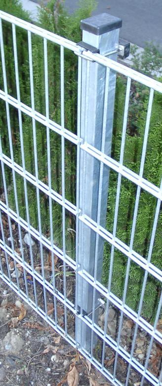 Stahlmatte wird mit Klammer gehalten
