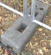 Bauzaunfuß aus Recyclingmaterial