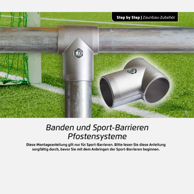 Montageanleitung, Barrieresystem für Sportplatz