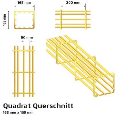 Ranksäulen, Rankstützen, quadratisch - Kletterpflanzen